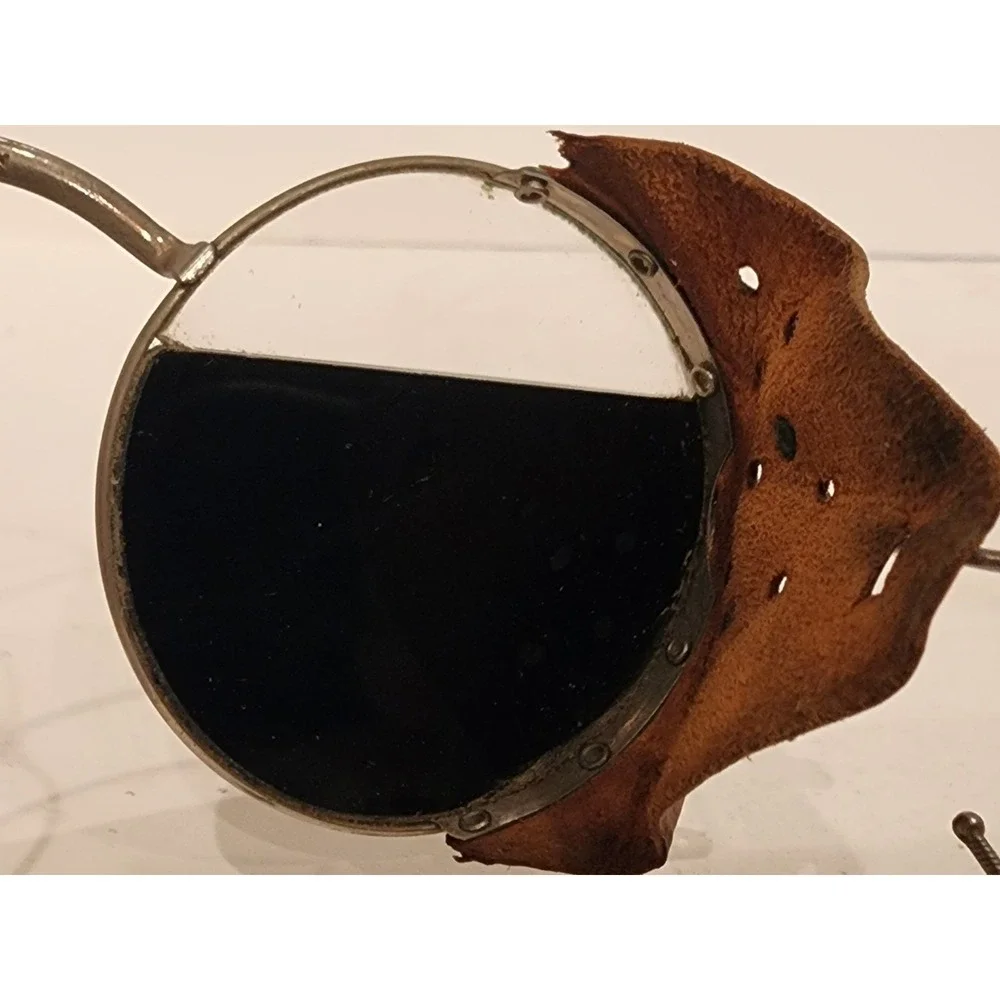 Antique 1/2 Tinted Willson Sunglasses Spectacles‎ Steampunk Safety Glasses